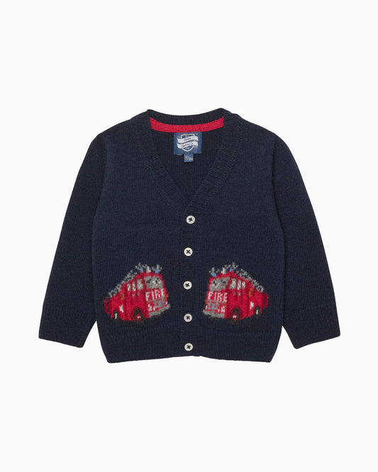 (Pre-Order) Trotters Baby Fire Engine Cardigan