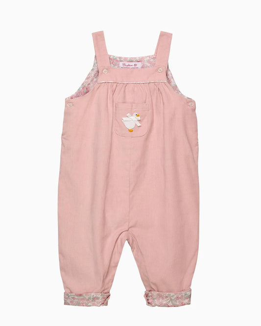 (Pre-Order) Trotters Baby Arabella Cord Duck Applique Dungarees
