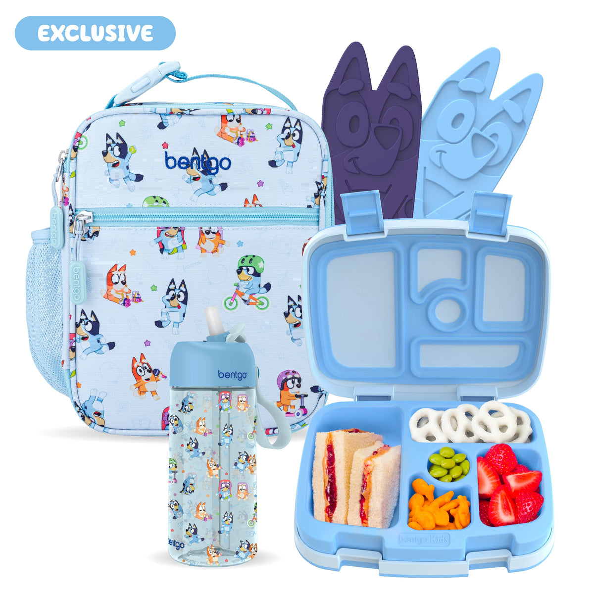 (Pre-Order)Bentgo + Bluey Kids Prints 5-Piece Lunch Box Set