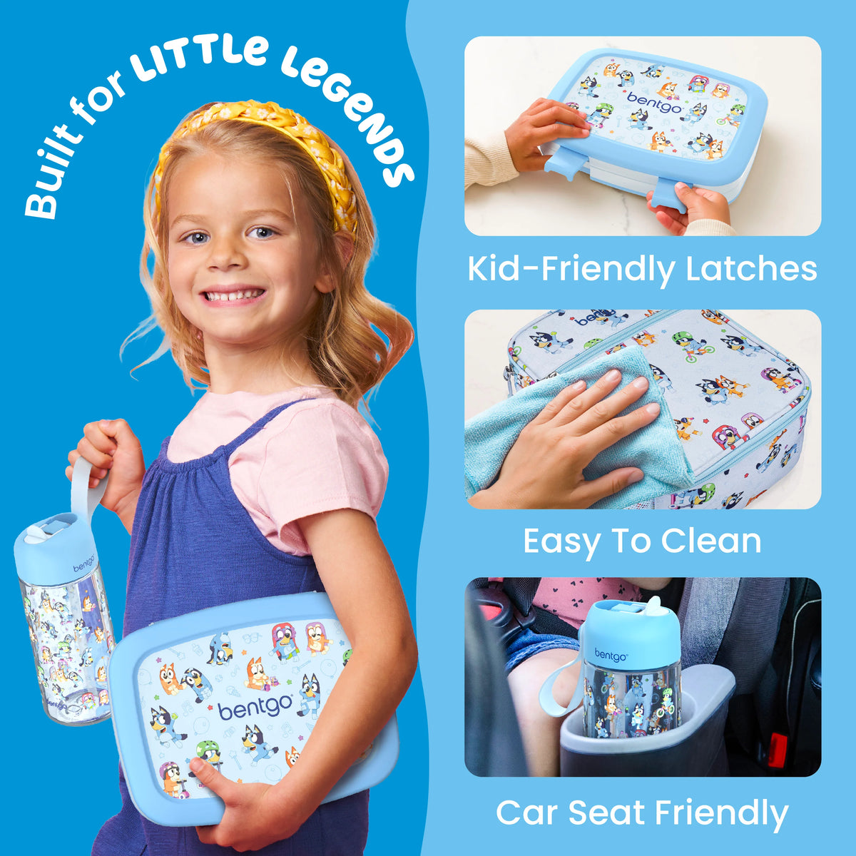 (Pre-Order)Bentgo + Bluey Kids Prints 5-Piece Lunch Box Set