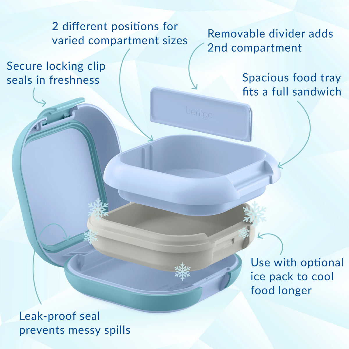 (Pre-Order) Bentgo Chill Mini Lunch Box Tide Blues