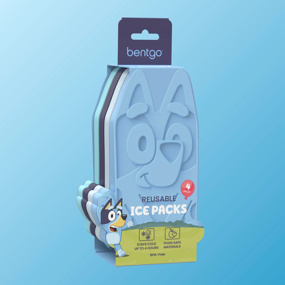 (Pre-Order) Bentgo + Bluey Reusable Ice Packs (4-Pack)