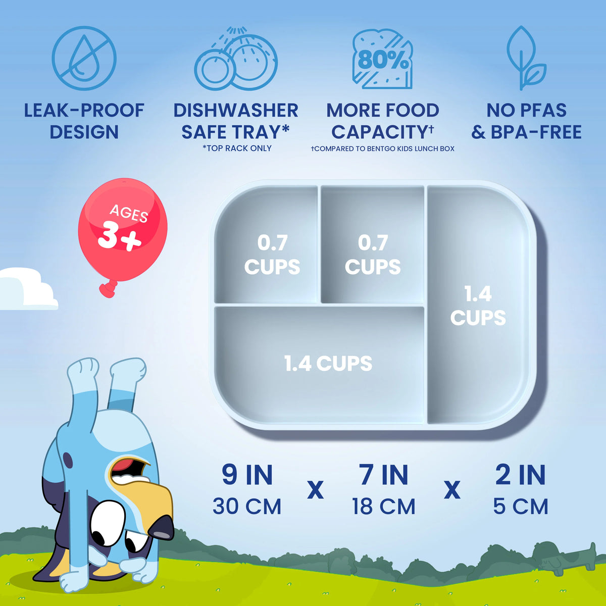 (Pre-Order) Bentgo + Bluey Kids Snap & Go Lunch Box