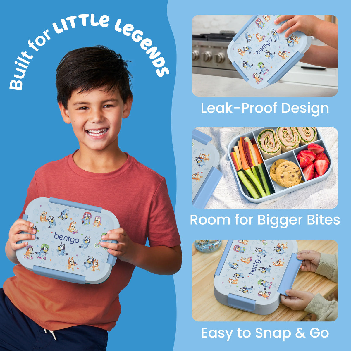 (Pre-Order) Bentgo + Bluey Kids Snap & Go Lunch Box