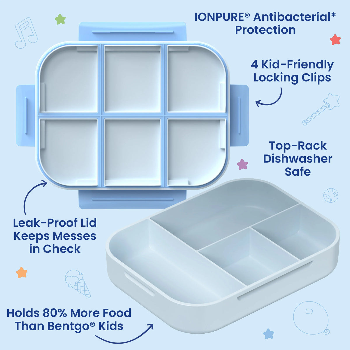 (Pre-Order) Bentgo + Bluey Kids Snap & Go Lunch Box