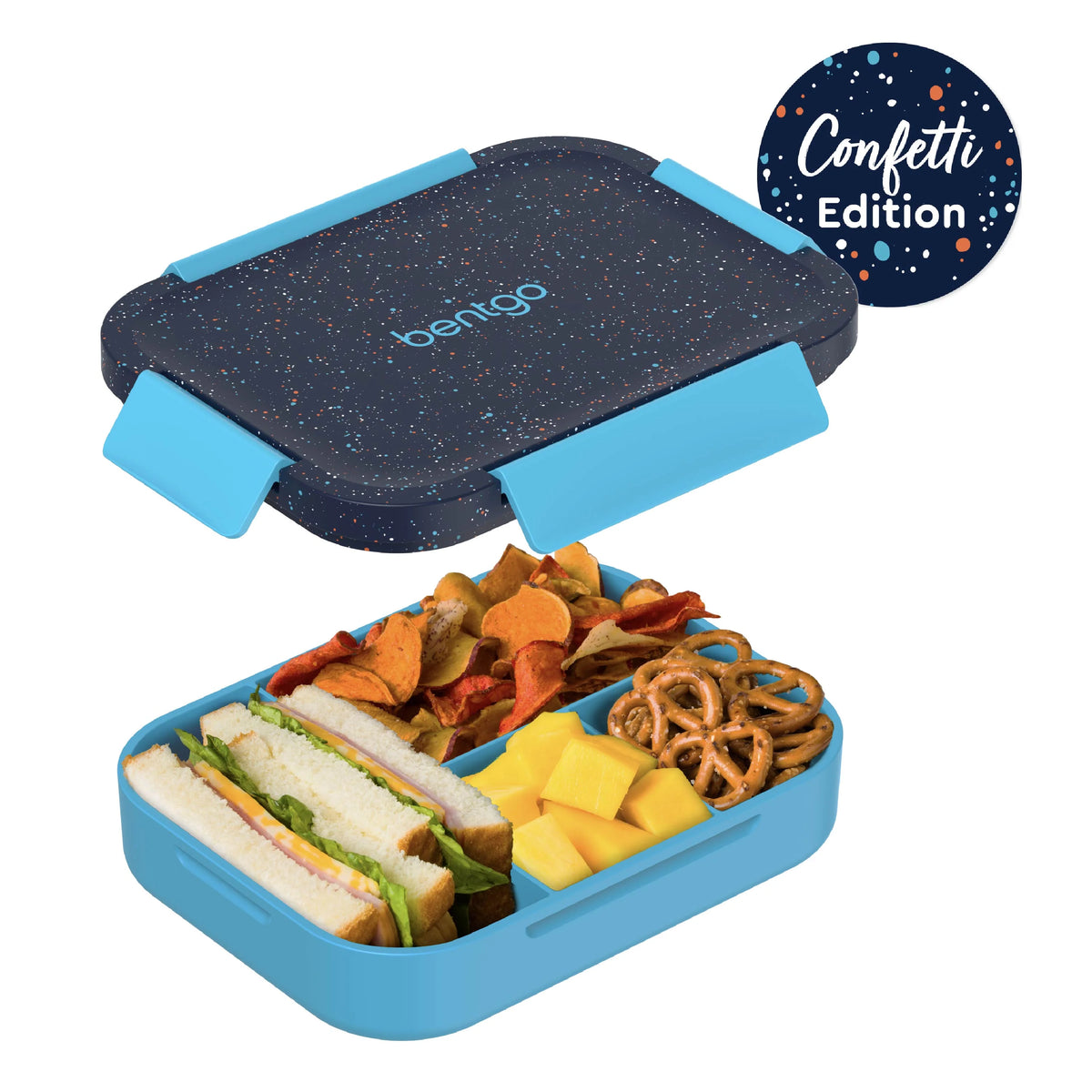 (Pre-Order) Bentgo Kids Snap & Go Lunch Box Abyss Blue Speckle Confetti