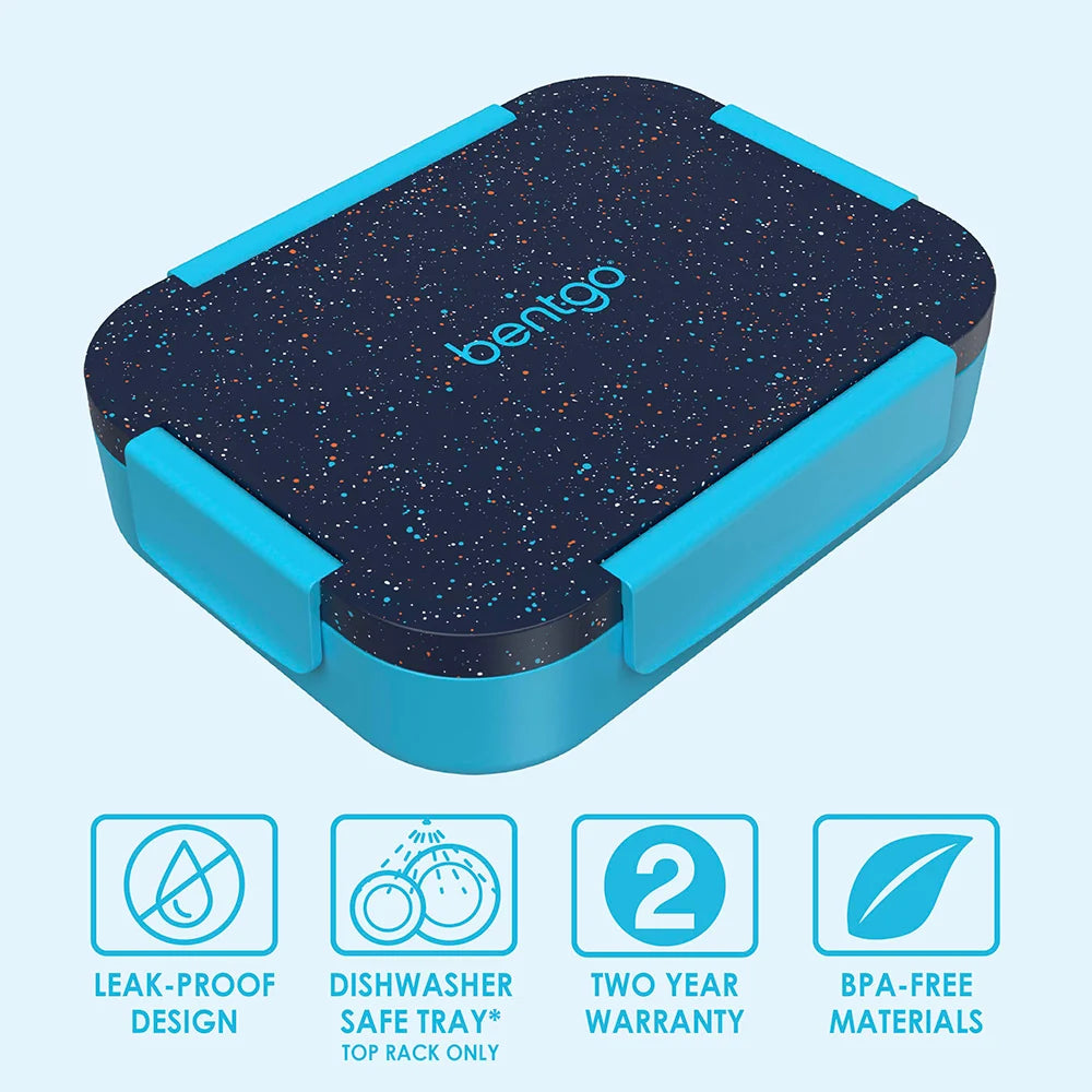 (Pre-Order) Bentgo Kids Snap & Go Lunch Box Abyss Blue Speckle Confetti
