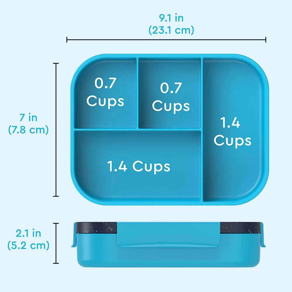 (Pre-Order) Bentgo Kids Snap & Go Lunch Box Abyss Blue Speckle Confetti