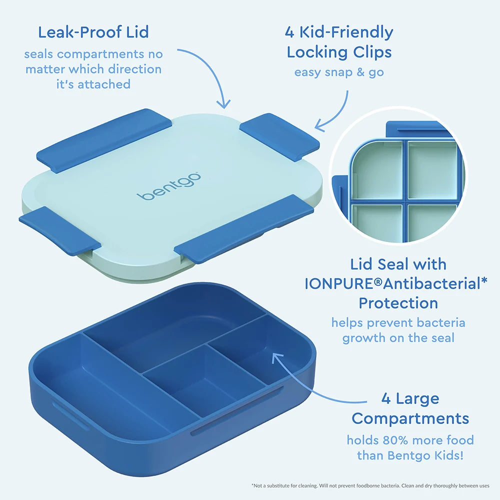 (Pre-Order) Bentgo Kids Snap & Go Lunch Box Blue