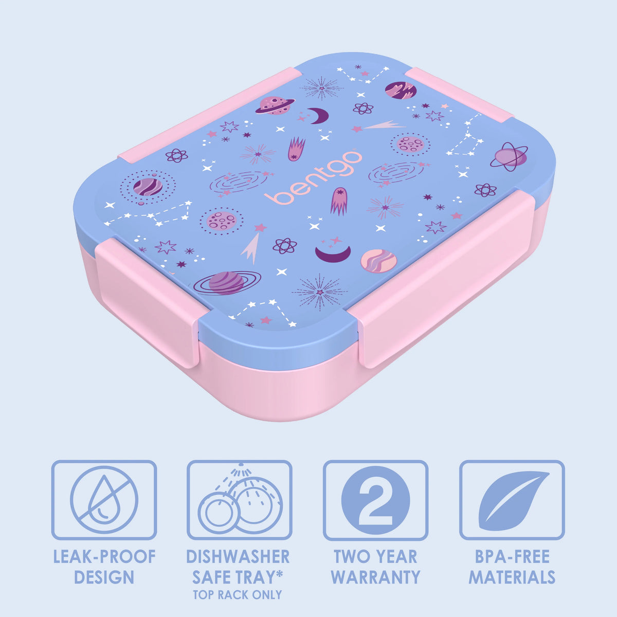 (Pre-Order) Bentgo Kids Snap & Go Lunch Box Lavender Galaxy
