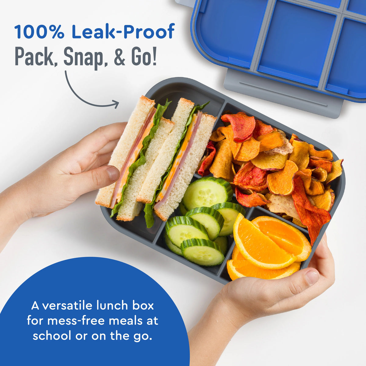 (Pre-Order) Bentgo Kids Snap & Go Lunch Box Geo Speckle Blue