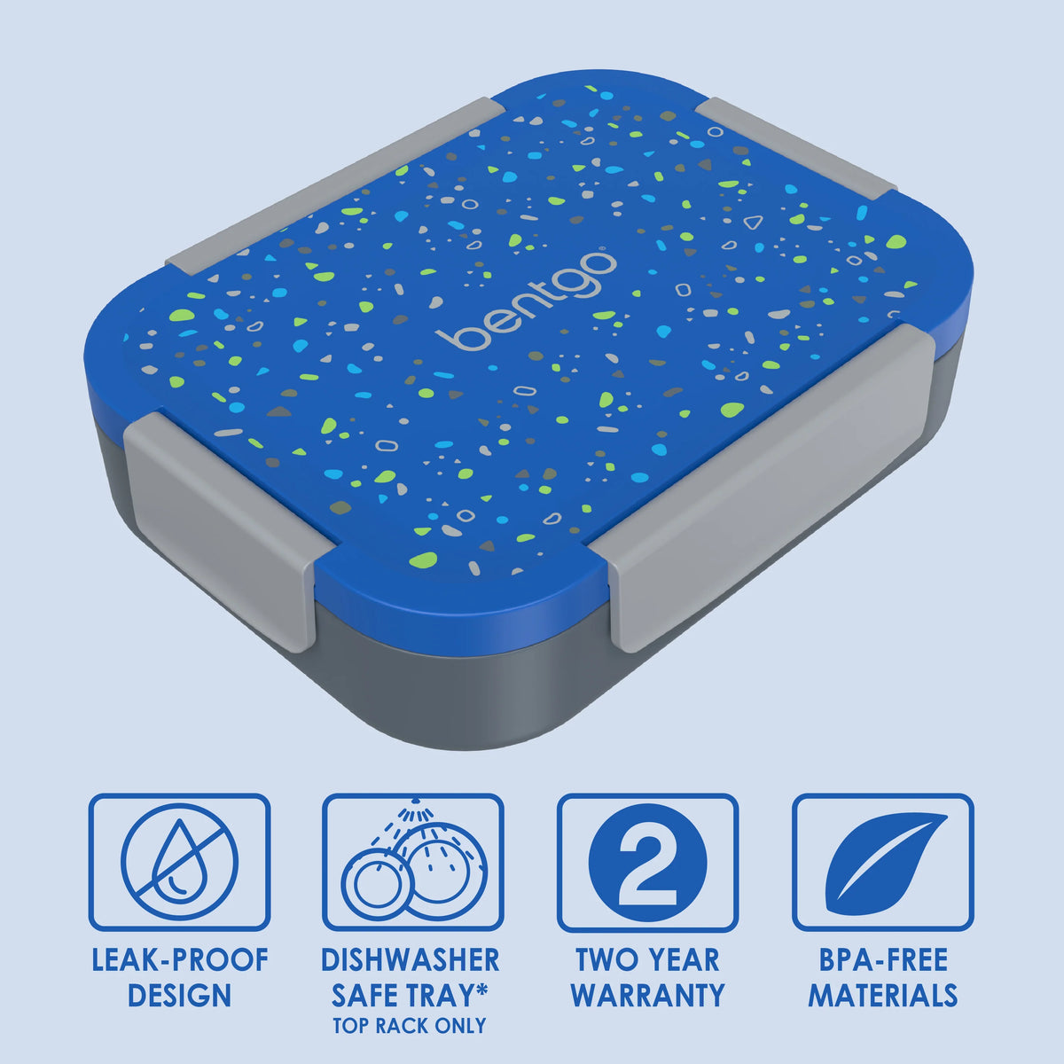 (Pre-Order) Bentgo Kids Snap & Go Lunch Box Geo Speckle Blue