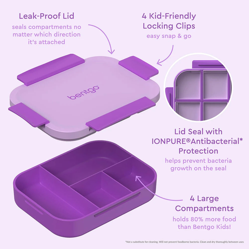 (Pre-Order) Bentgo Kids Snap & Go Lunch Box Purple