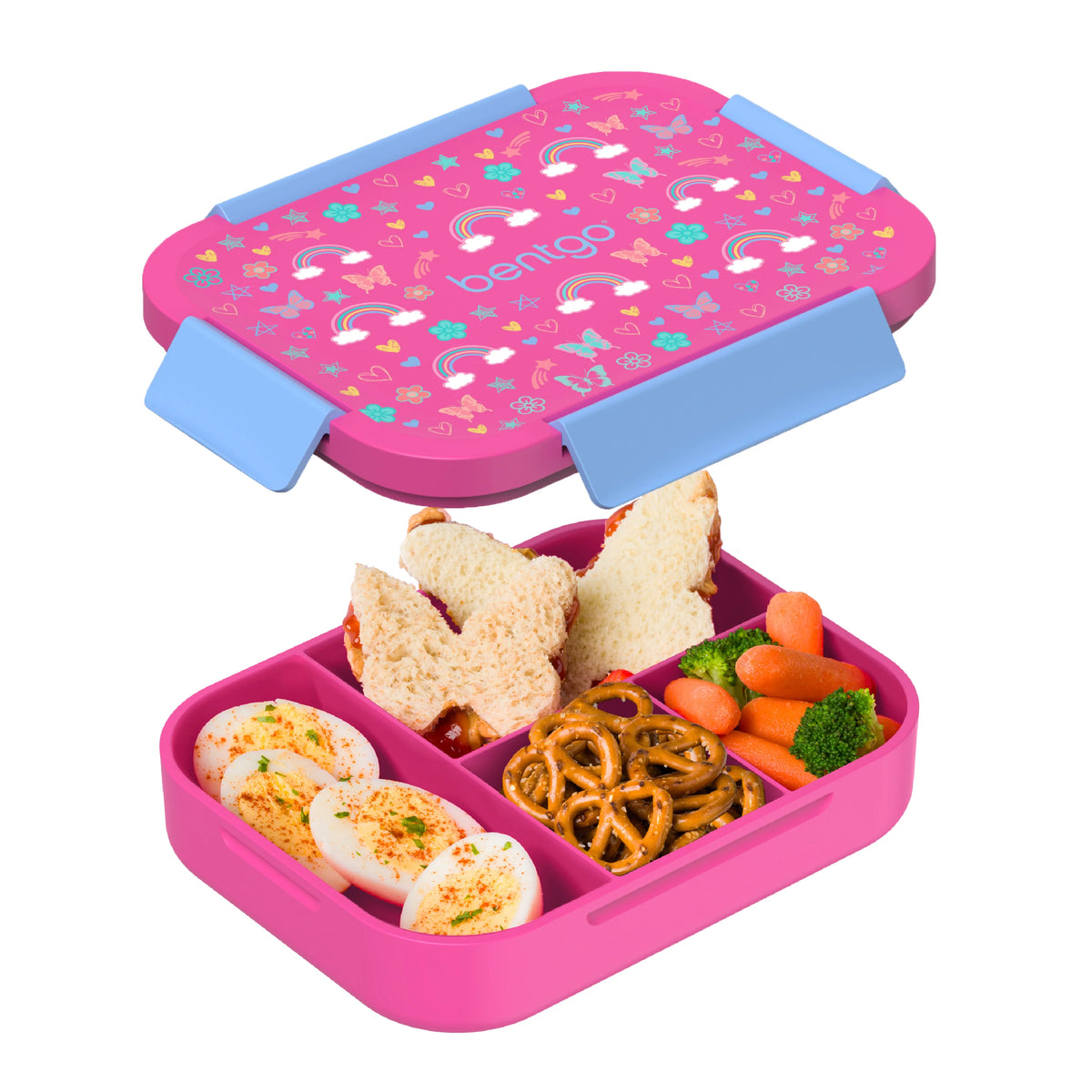 (Pre-Order) Bentgo Kids Snap & Go Lunch Box Rainbows and Butterflies