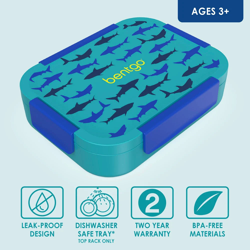 (Pre-Order) Bentgo Kids Snap & Go Lunch Box Sharks