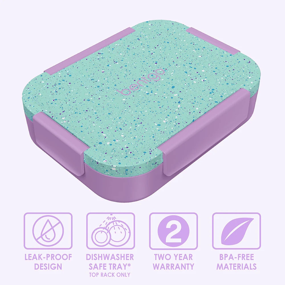 (Pre-Order) Bentgo Kids Snap & Go Lunch Box Vivid Orchid Speckle