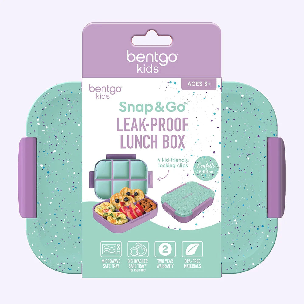 (Pre-Order) Bentgo Kids Snap & Go Lunch Box Vivid Orchid Speckle