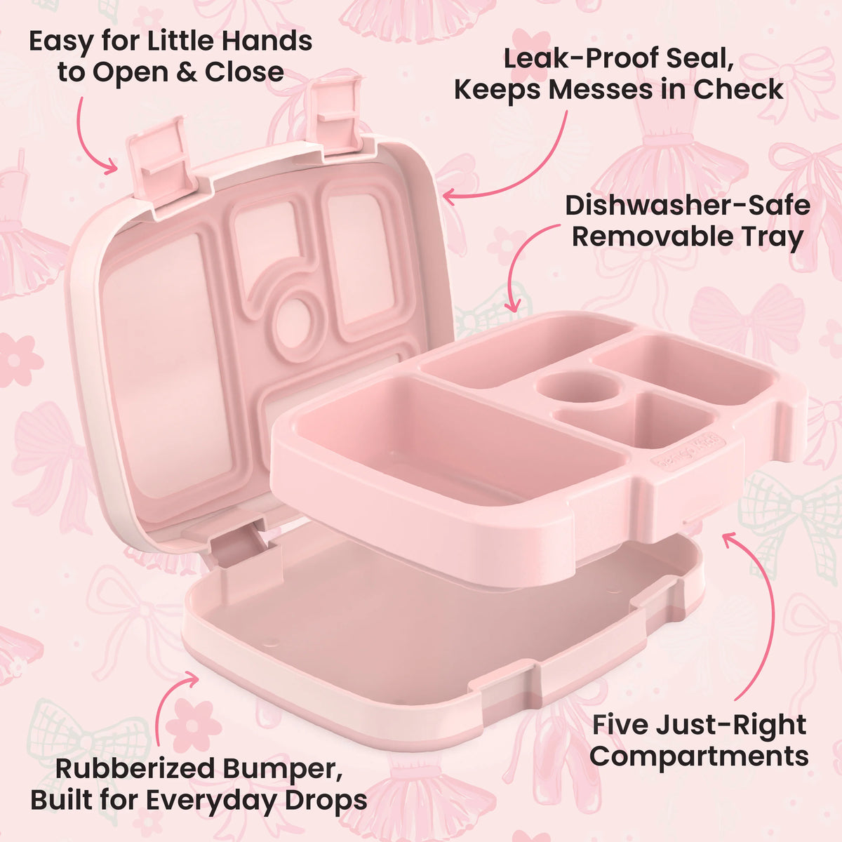 (Pre-Order) Bentgo Kids Prints Lunch Box Ballet and Bows