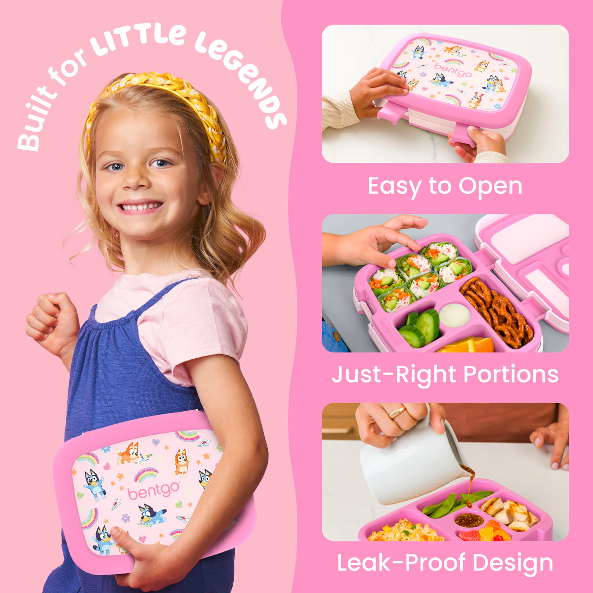 (Pre-Order) Bentgo + Bluey Kids Prints Lunch Box Pink