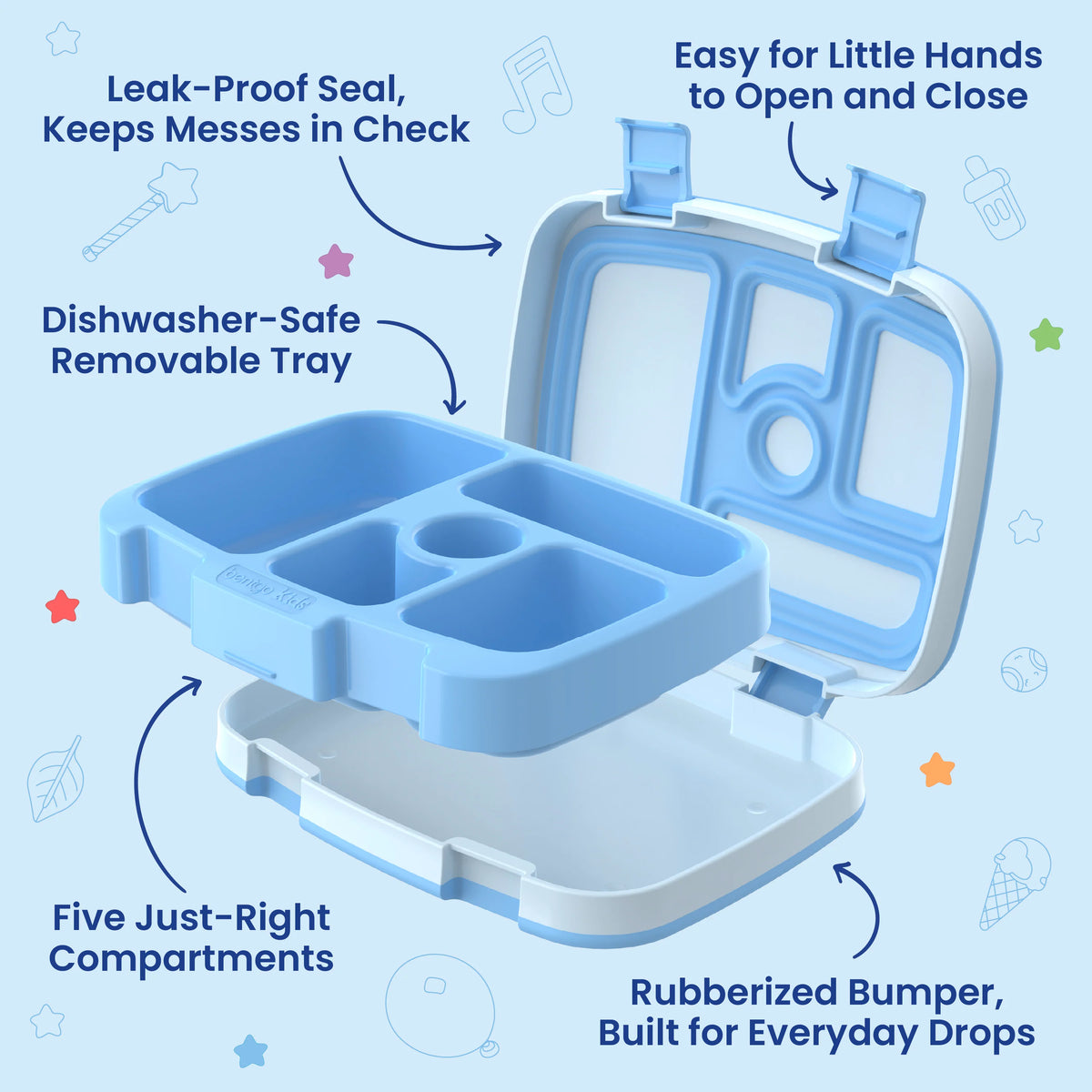 (Pre-Order) Bentgo + Bluey Kids Prints Lunch Box Blue