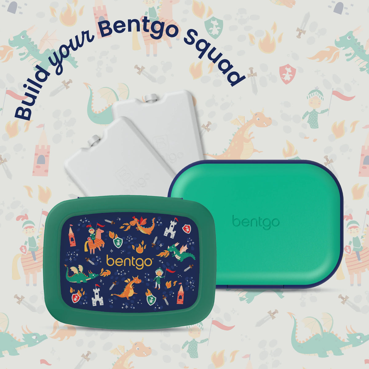 (Pre-Order) Bentgo Kids Prints Lunch Box  Dragons and Knights