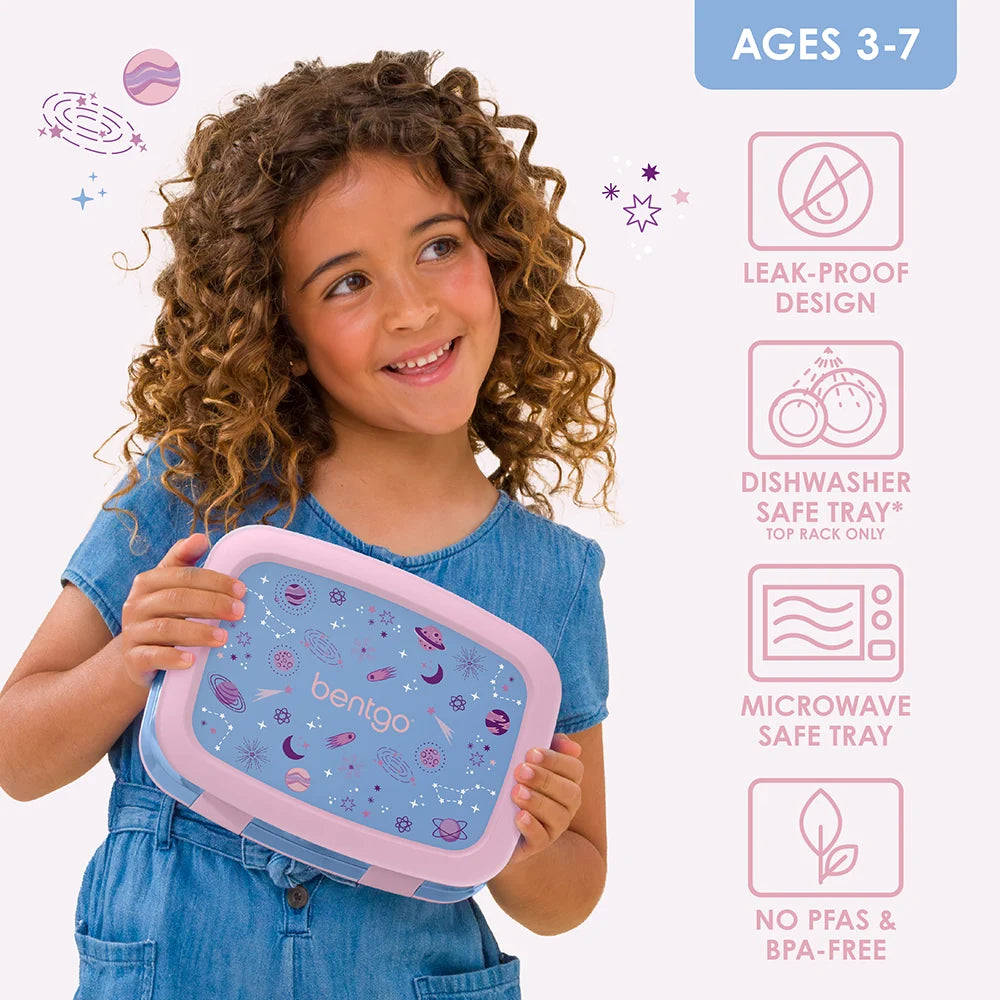 (Pre-Order) Bentgo Kids Prints Lunch Box Lavender Galaxy