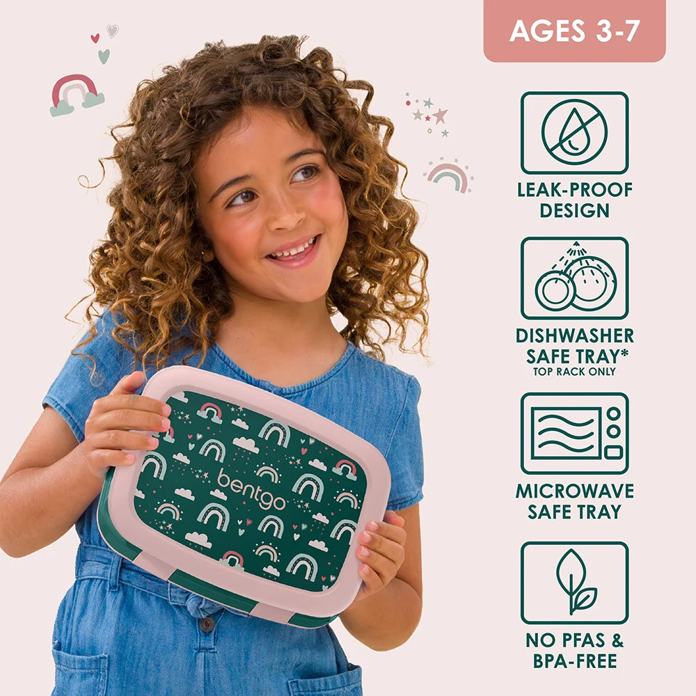 (Pre-Order) Bentgo Kids Prints Lunch Box Green Rainbow