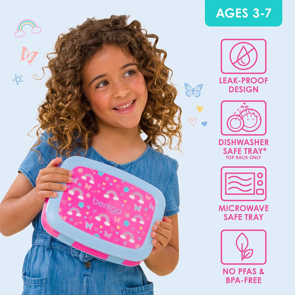 (Pre-Order) Bentgo Kids Prints Lunch Box Rainbows and Butterflies