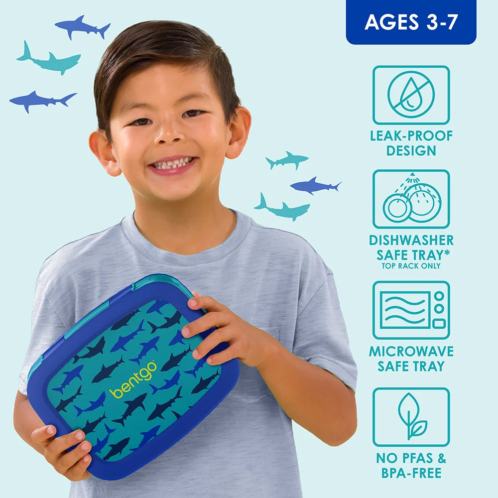 (Pre-Order) Bentgo Kids Prints Lunch Box Sharks