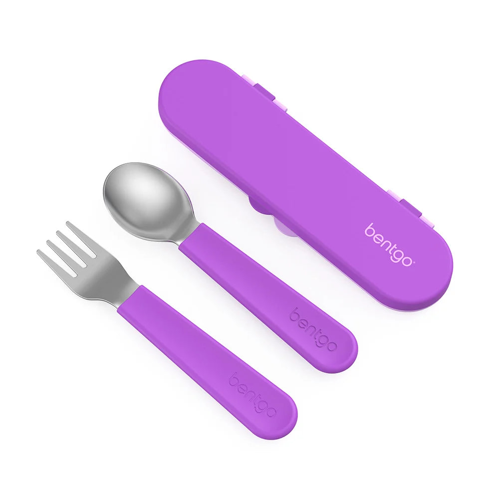 (Pre-Order) Bentgo Kids Stainless Steel Utensil Set Purple