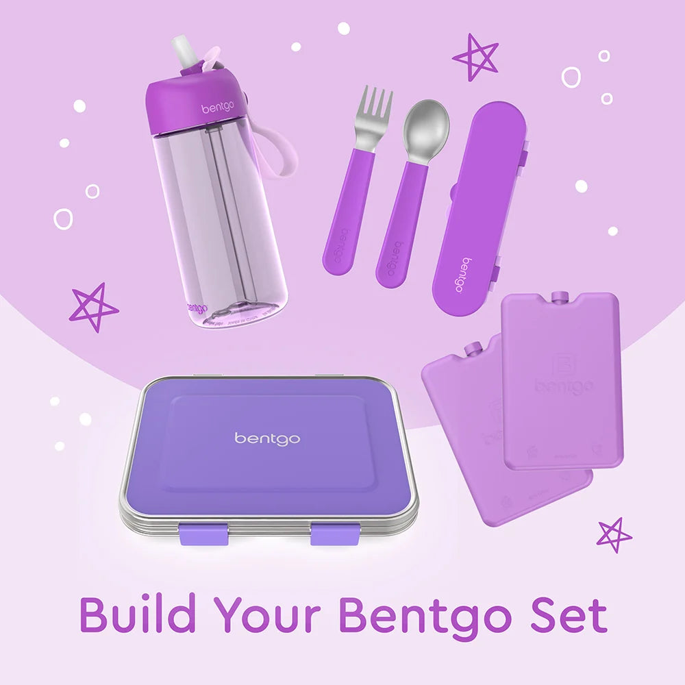 (Pre-Order) Bentgo Kids Stainless Steel Utensil Set Purple