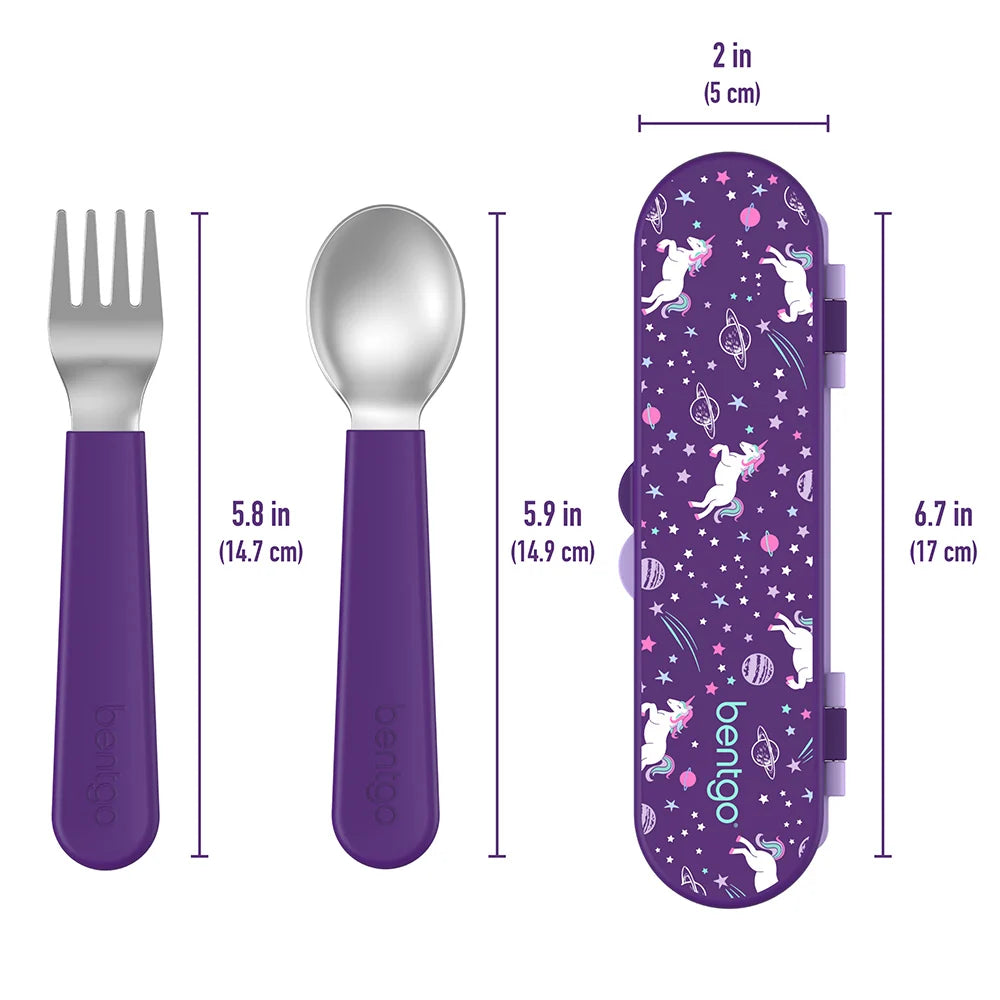 (Pre-Order) Bentgo Kids Stainless Steel Utensil Set Unicorn