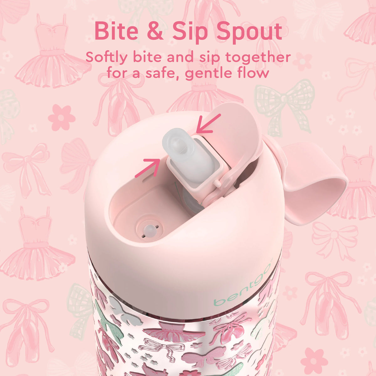 (Pre-Order) Bentgo Kids Water Bottle Ballet and Bows