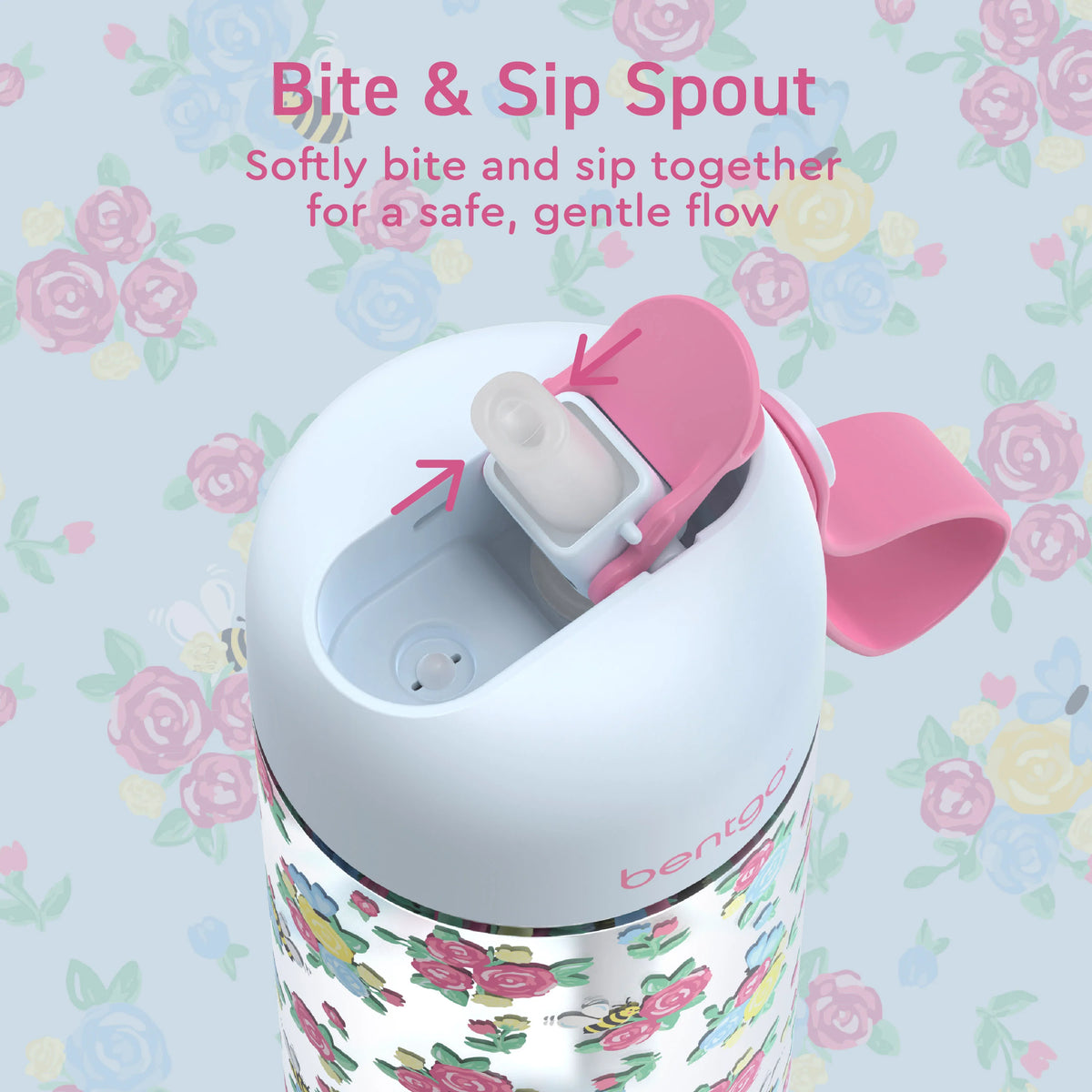 (Pre-Order) Bentgo Kids Water Bottle Blooming Floral
