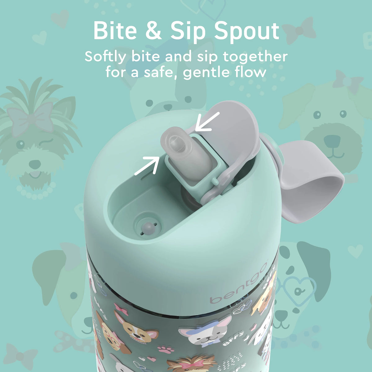 (Pre-Order) Bentgo Kids Water Bottle Puppy Love