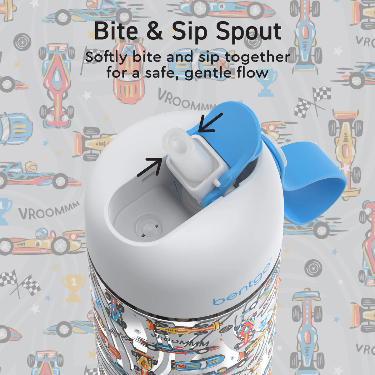 (Pre-Order) Bentgo Kids Water Bottle Race Cars