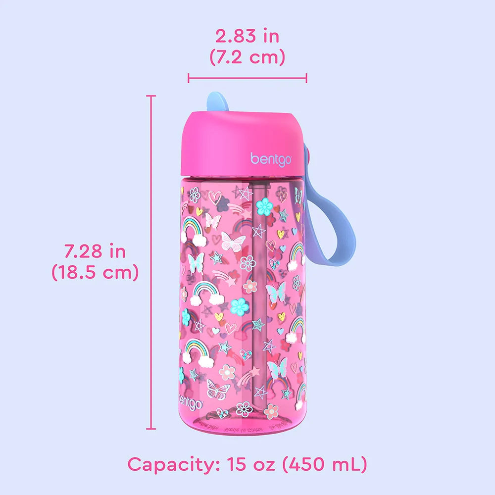 (Pre-Order) Bentgo Kids Water Bottle Rainbows and Butterflies