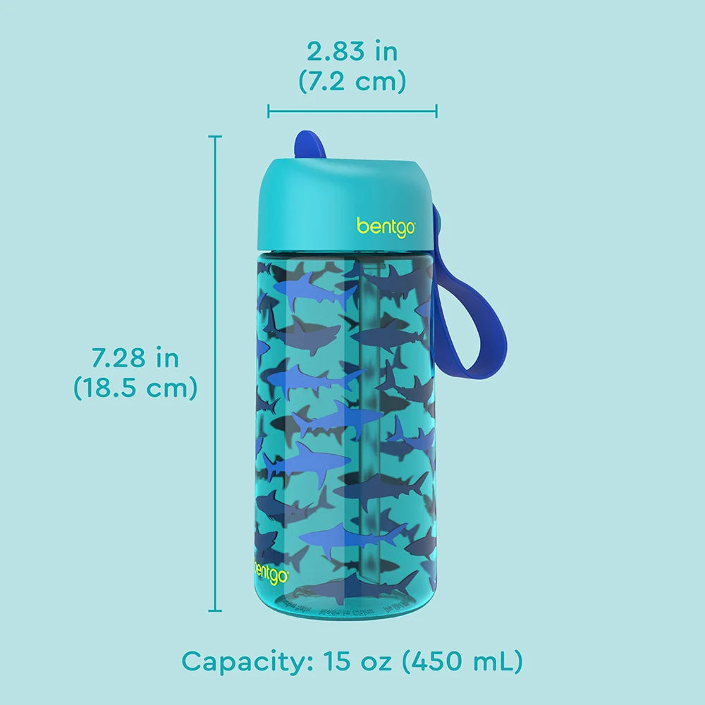 (Pre-Order) Bentgo Kids Water Bottle Sharks