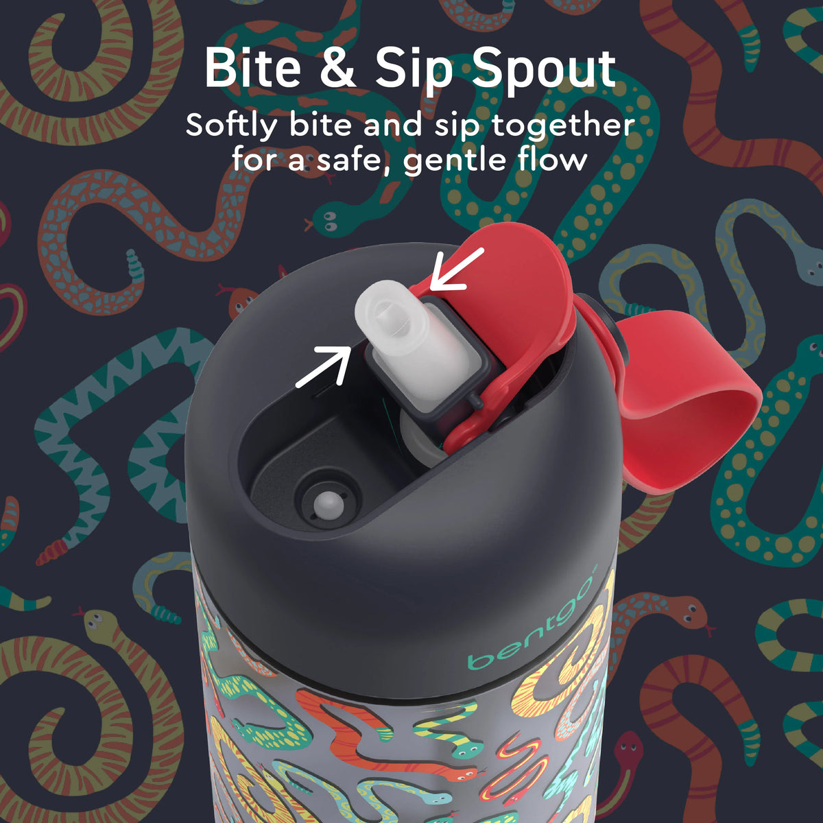 (Pre-Order) Bentgo Kids Water Bottle Sssnakes