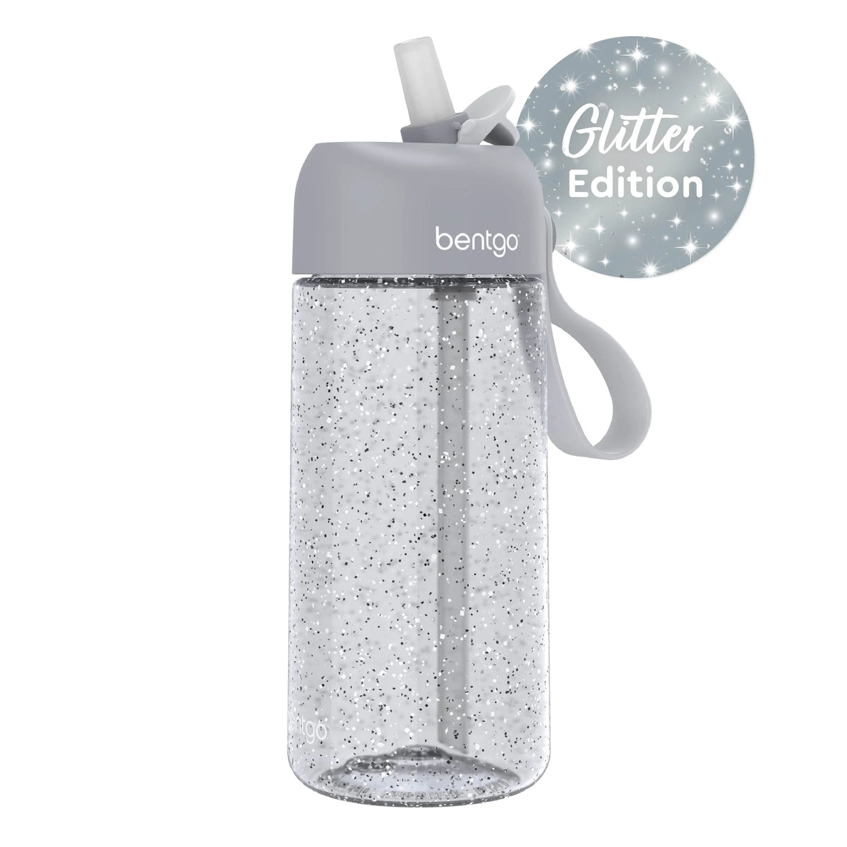 (Pre-Order) Bentgo Kids Water Bottle Silver Glitter
