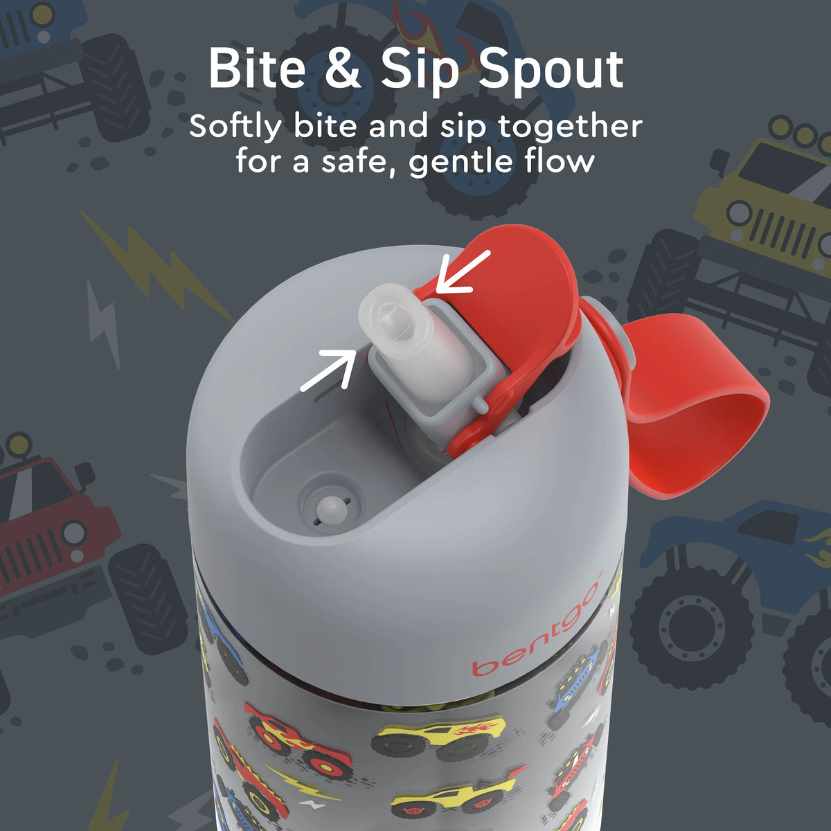 (Pre-Order) Bentgo Kids Water Bottle Trucks