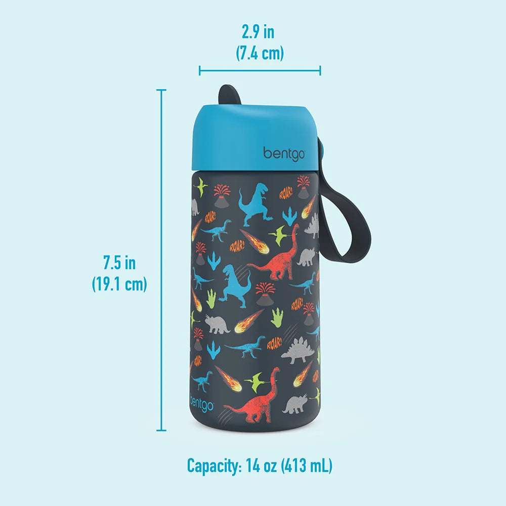 (Pre-Order) Bentgo Kids Stainless Steel Insulated Water Bottle Dinosaur