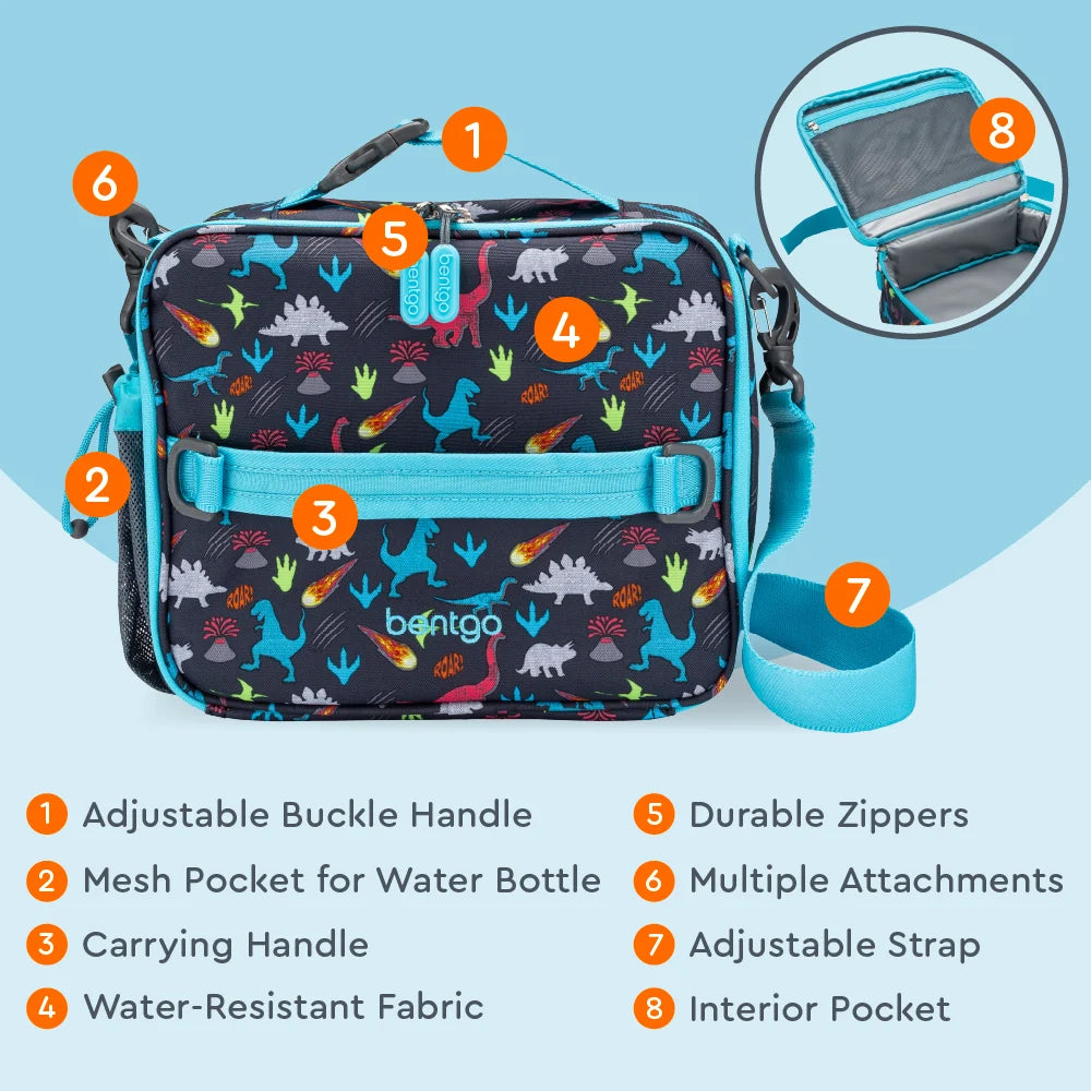 (Pre-Order) Bentgo Kids Prints Lunch Bag Dinosaur