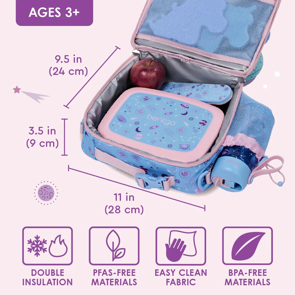 (Pre-Order) Bentgo Kids Prints Lunch Bag Lavender Galaxy