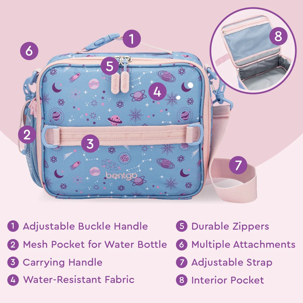 (Pre-Order) Bentgo Kids Prints Lunch Bag Lavender Galaxy