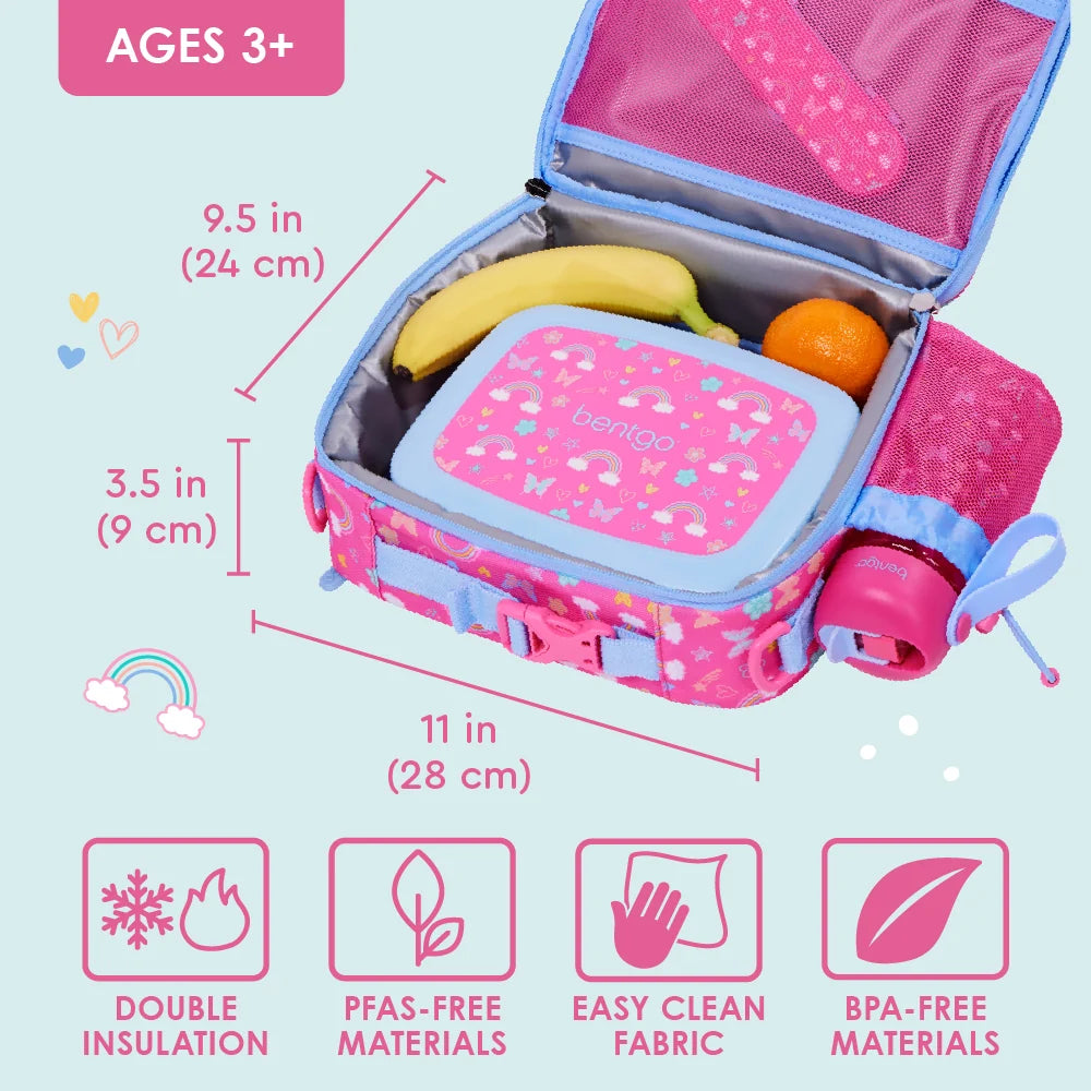 (Pre-Order) Bentgo Kids Prints Lunch Bag Rainbows and Butterflies