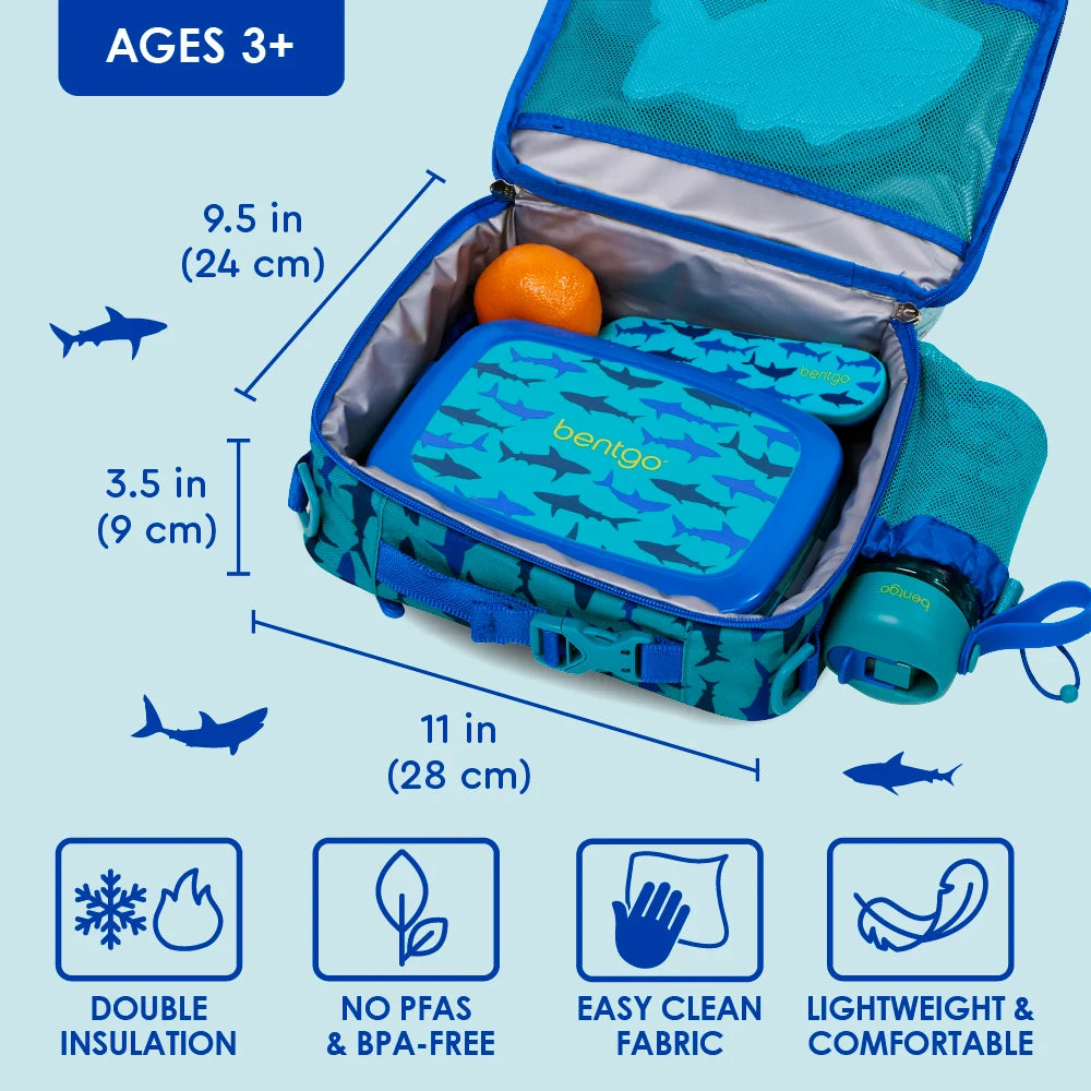 (Pre-Order) Bentgo Kids Prints Lunch Bag Sharks