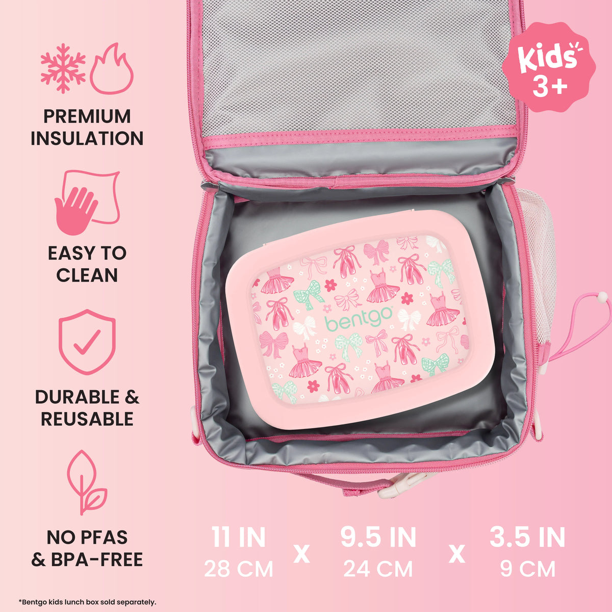 (Pre-Order) Bentgo Kids Prints Lunch Bag Ballet and Bows