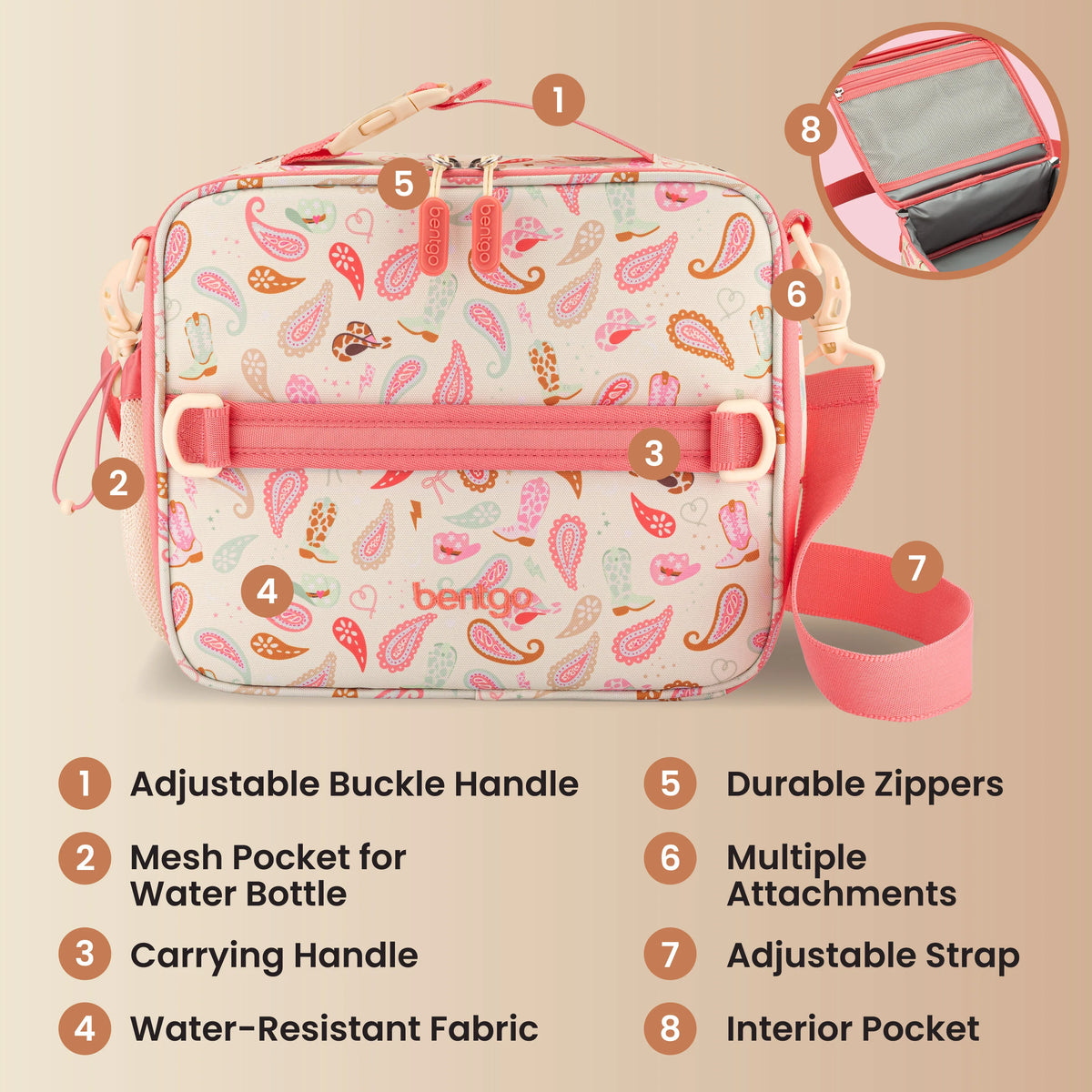 (Pre-Order) Bentgo Kids Prints Lunch Bag Cowgirl Dreams
