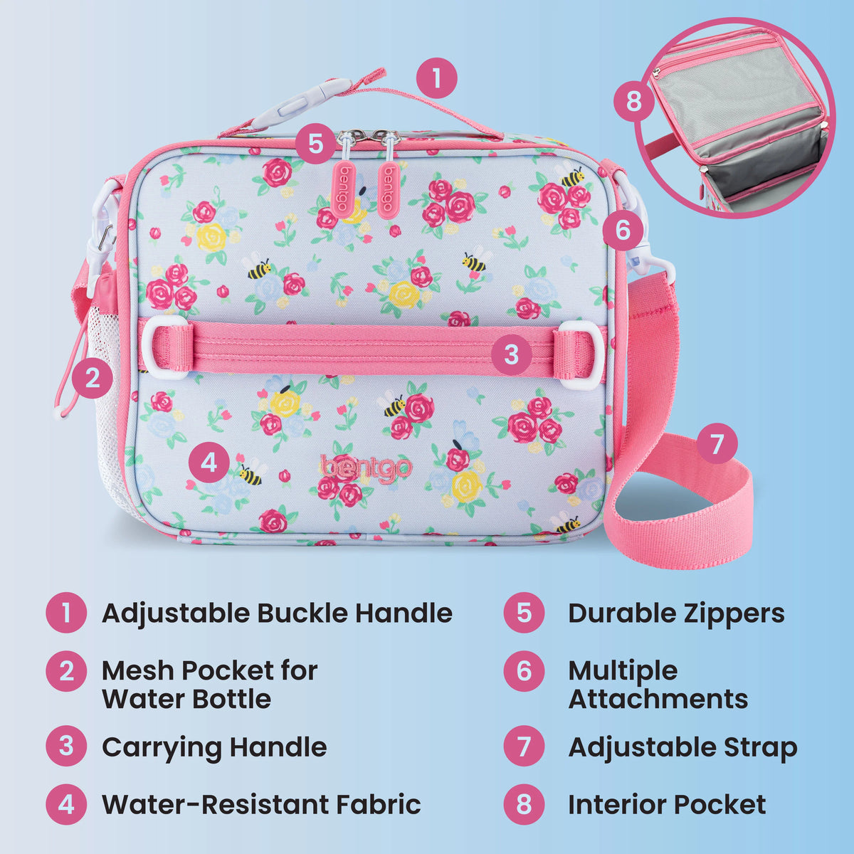 (Pre-Order) Bentgo Kids Prints Lunch Bag Blooming Floral